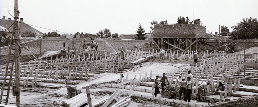 Izgradnja letnje pozornice u leto 1962